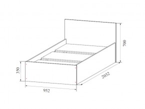 Кровать одинарная (Без матраца 0,9*2,0) в Верхней Салде - verhnyaya-salda.magazin-mebel74.ru | фото