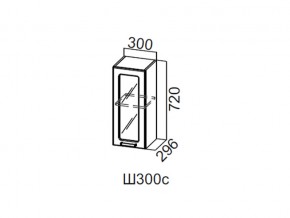 Ш300с/720 Шкаф навесной 300/720 (со стеклом) в Верхней Салде - verhnyaya-salda.magazin-mebel74.ru | фото