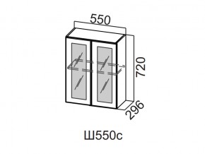 Ш550с/720 Шкаф навесной 550/720 (со стеклом) в Верхней Салде - verhnyaya-salda.magazin-mebel74.ru | фото