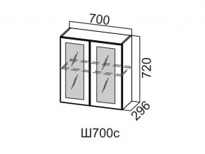 Ш700с/720 Шкаф навесной 700/720 (со стеклом) в Верхней Салде - verhnyaya-salda.magazin-mebel74.ru | фото