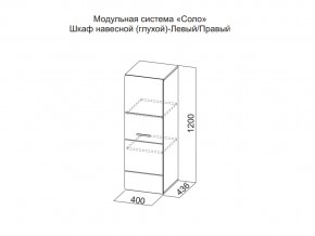 Шкаф навесной (глухой) Левый в Верхней Салде - verhnyaya-salda.magazin-mebel74.ru | фото